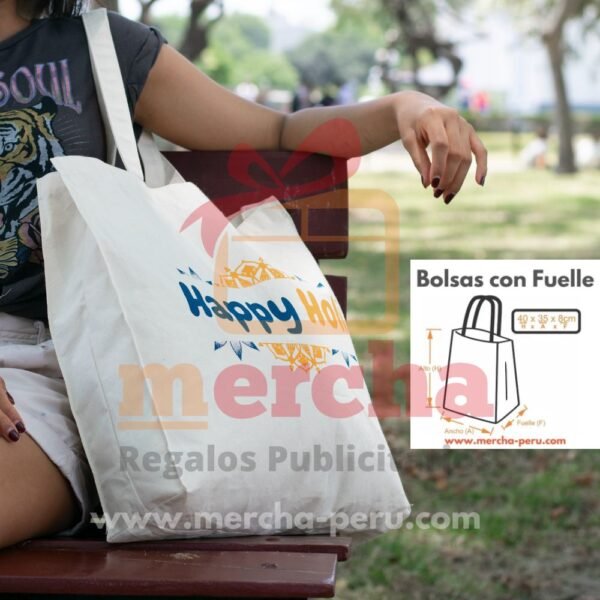 Bolsa de Tocuyo con Fuelle 40x35x10 Intermedio 140gr - Imagen 2